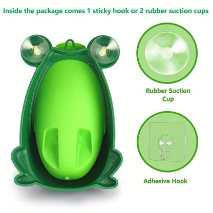 Cute Frog Potty Training Urinal Boy with Fun Aiming Target, Toilet Urinal Trainer, Children Stand Vertical Pee Infant Toddler