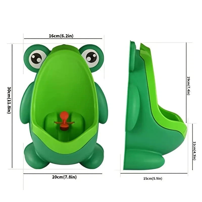 Cute Frog Potty Training Urinal Boy with Fun Aiming Target, Toilet Urinal Trainer, Children Stand Vertical Pee Infant Toddler